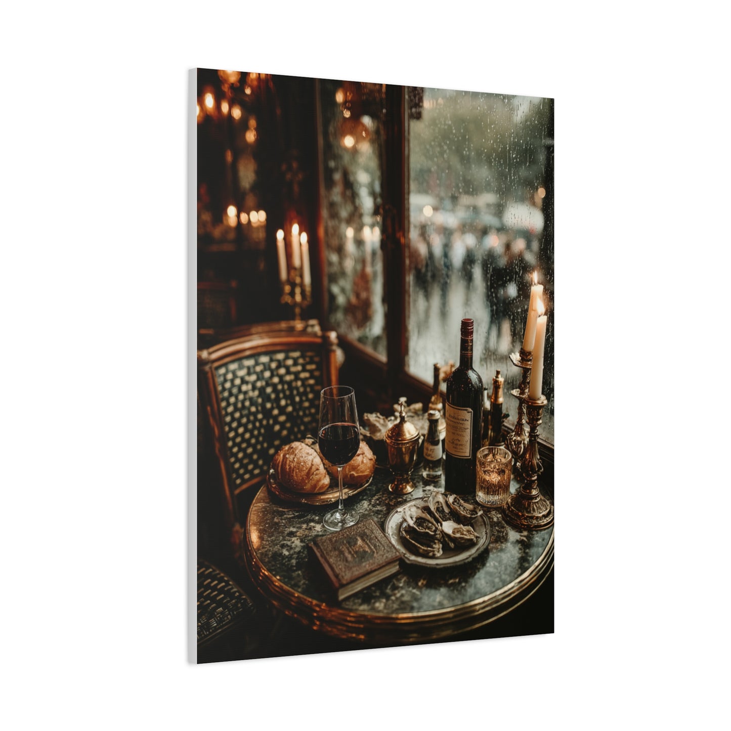 Parisian Bistro Window Table Wall Art & Canvas Print