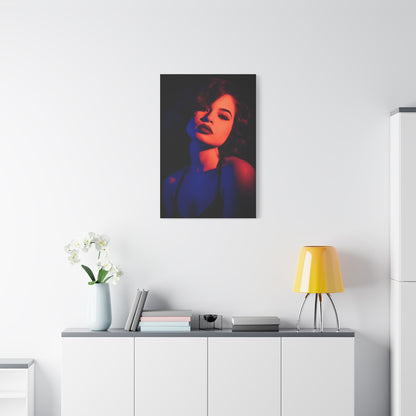 Neon Shadow Fashion Portrait Wall Art & Canvas Print