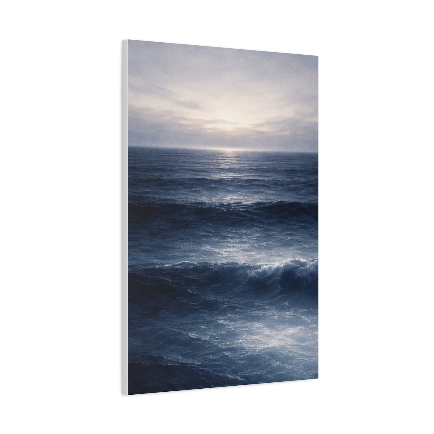 Calm Navy Ocean Horizon Wall Art & Canvas Print