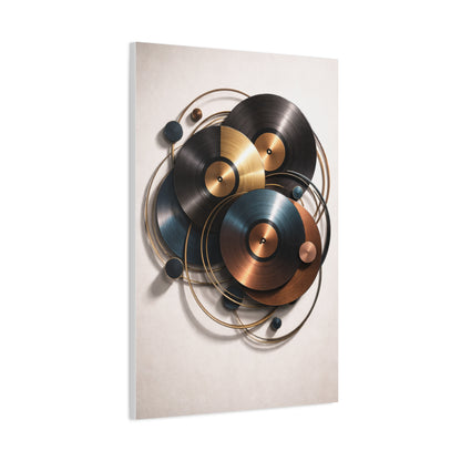 Abstract Vinyl Orbit Sculpture Wall Art & Canvas Print