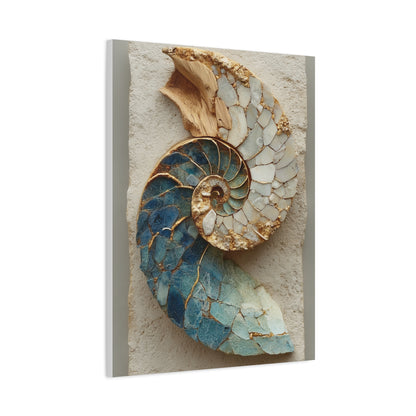 Nautilus Driftwood Mosaic Wall Art & Canvas Print