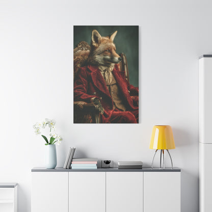 Gentleman Fox Victorian Portrait Wall Art & Canvas Print
