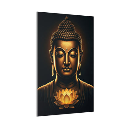 Shadowed Golden Buddha Elegance Wall Art & Canvas Prints