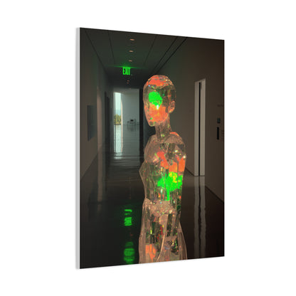 Luminous Crystal Figure Installation Wall Art & Canvas Print