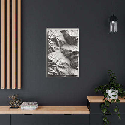 Sculpted Topographic Relief Wall Art & Canvas Print