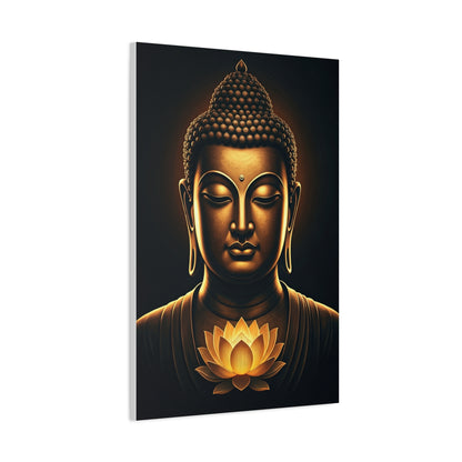 Shadowed Golden Buddha Elegance Wall Art & Canvas Prints