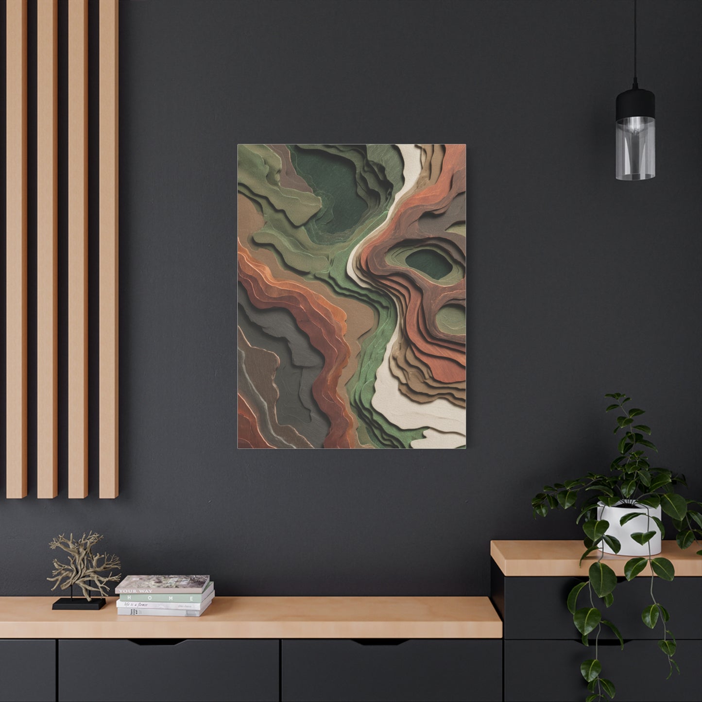 Abstract Terrain Inspired Layered Landscape Wall Art & Canvas Print