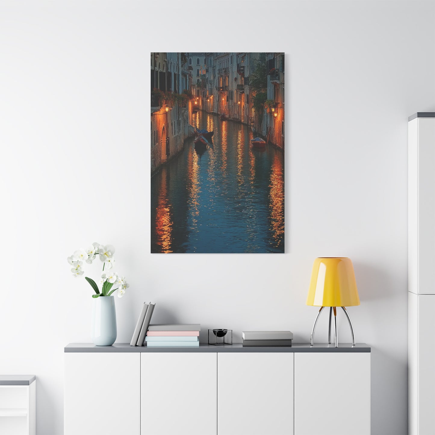 Venetian Canal Evening Glow Wall Art & Canvas Print
