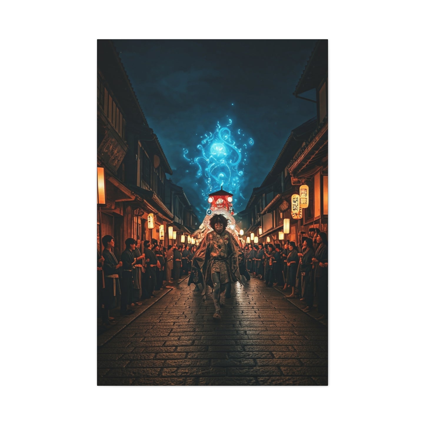 Spirit Procession of the Blue Flame Wall Art & Canvas Prints