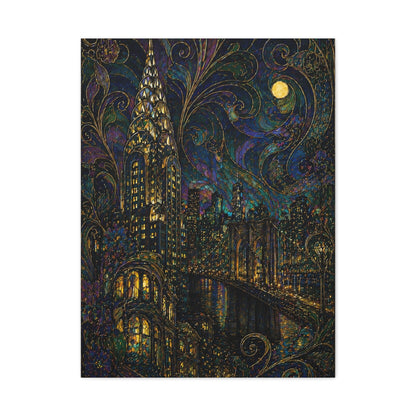 Art Nouveau Manhattan Fantasy Wall Art & Canvas Print