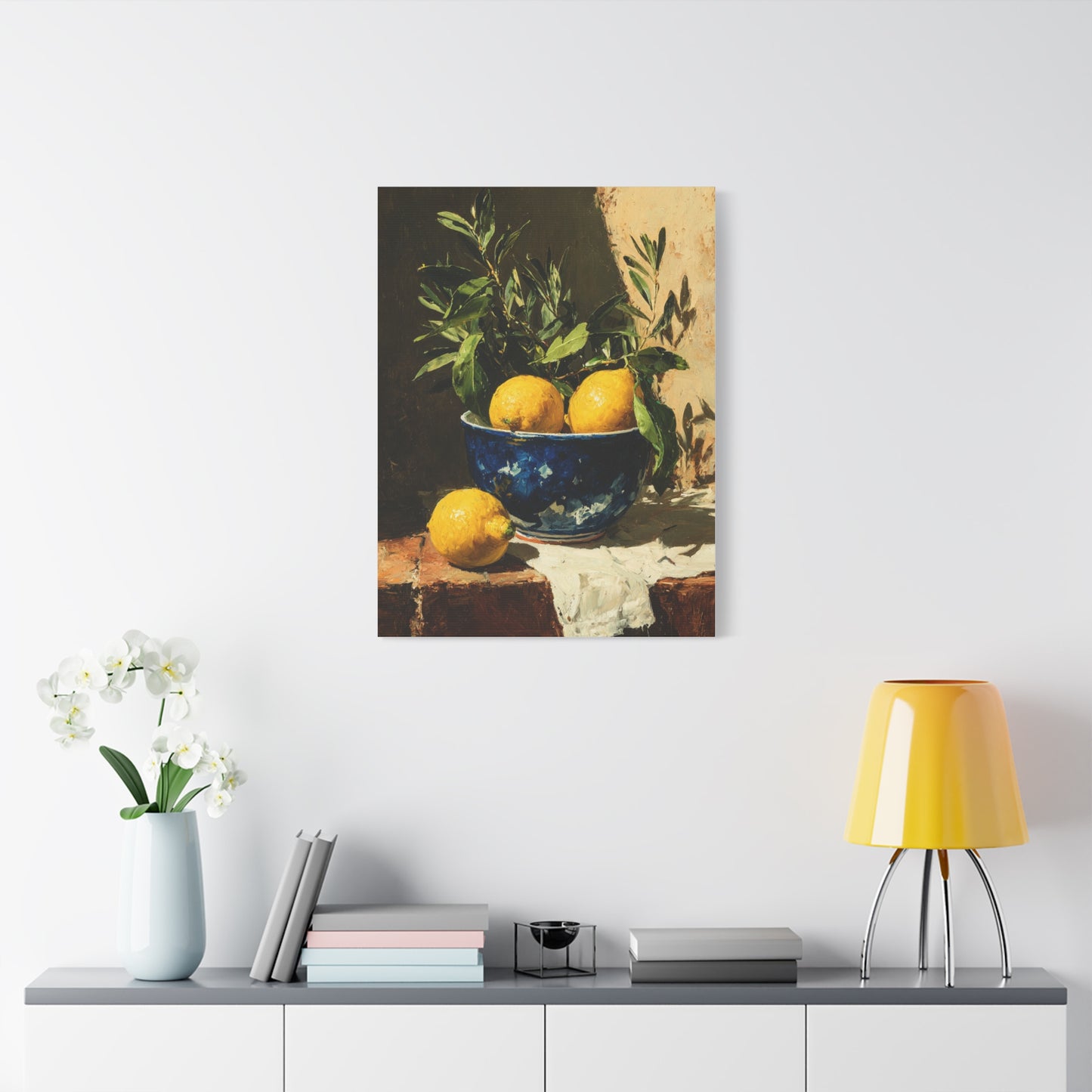 Sicilian Lemon Bowl Still Life Wall Art & Canvas Print