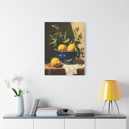 Sicilian Lemon Bowl Still Life Wall Art & Canvas Print