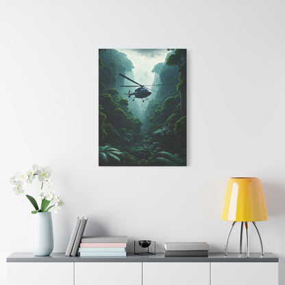 Vintage Fighter Aerial Dive Over City Wall Art & Canvas Prints