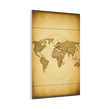 Soft Sepia Classic World Chart Wall Art & Canvas Prints