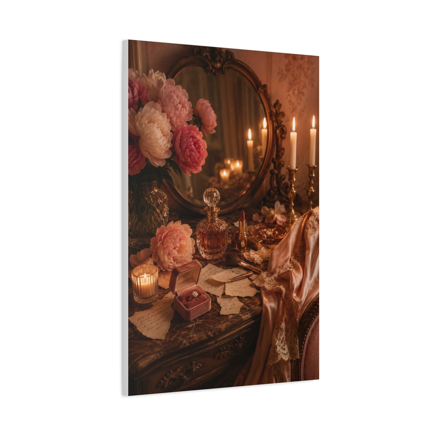 Vintage Vanity Love Letter Still Life Wall Art & Canvas Print