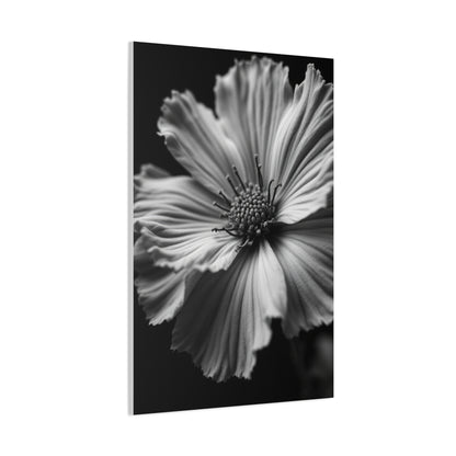 Dramatic Monochrome Cosmos Bloom Wall Art & Canvas Prints