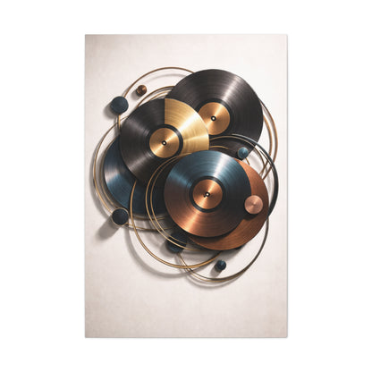 Abstract Vinyl Orbit Sculpture Wall Art & Canvas Print