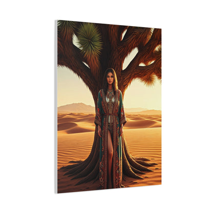 Desert Muse Beneath the Sacred Tree – Wall Art & Canvas Prints