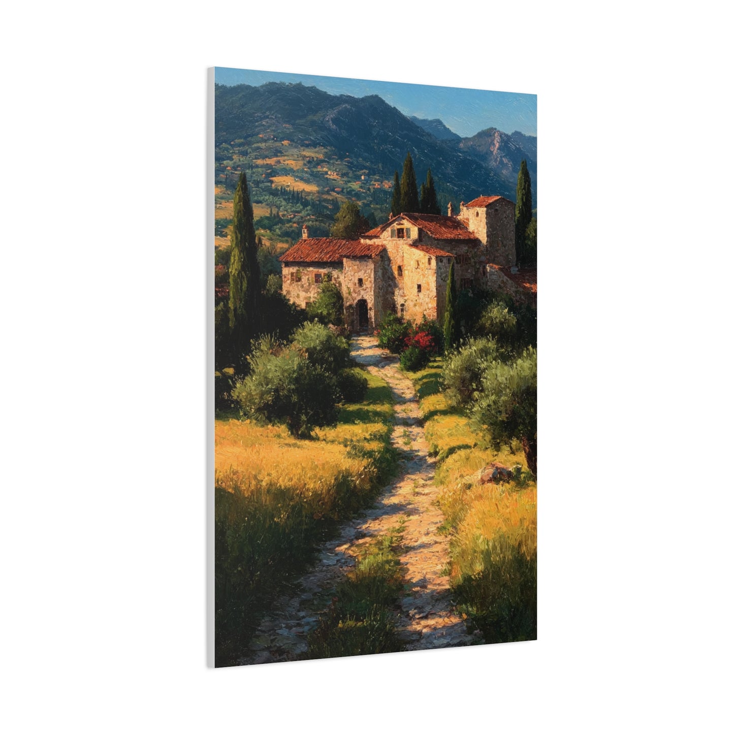 Tuscan Countryside Villa Path Wall Art & Canvas Print