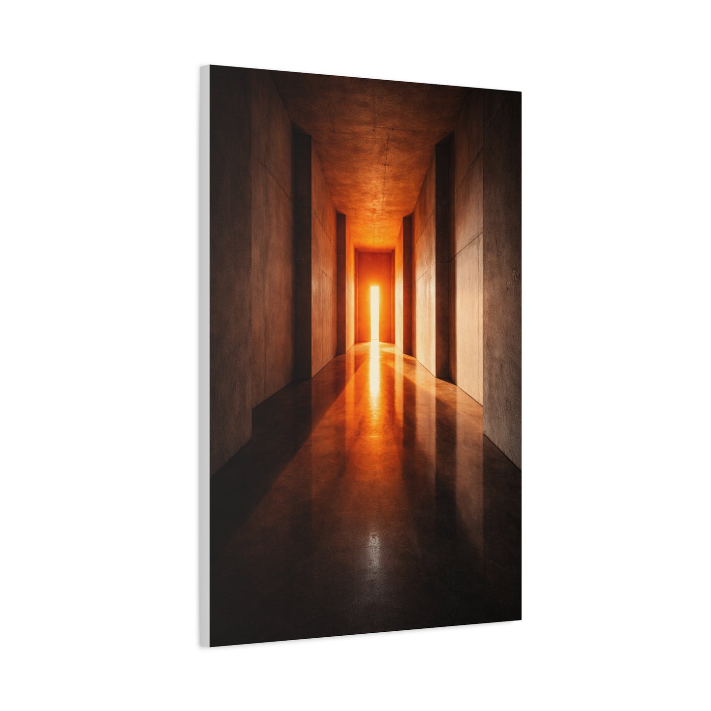 Minimal Orange Light Corridor Wall Art & Canvas Print
