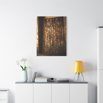 Wrought Iron Shutter Study Wall Art & Canvas Print