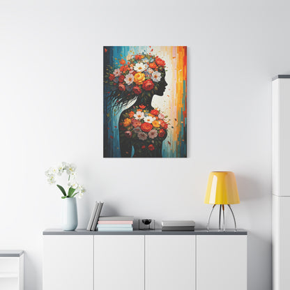 Floral Muse Silhouette Wall Art & Canvas Print