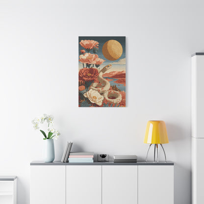 Celestial Desert Snake Folk Wall Art & Canvas Print