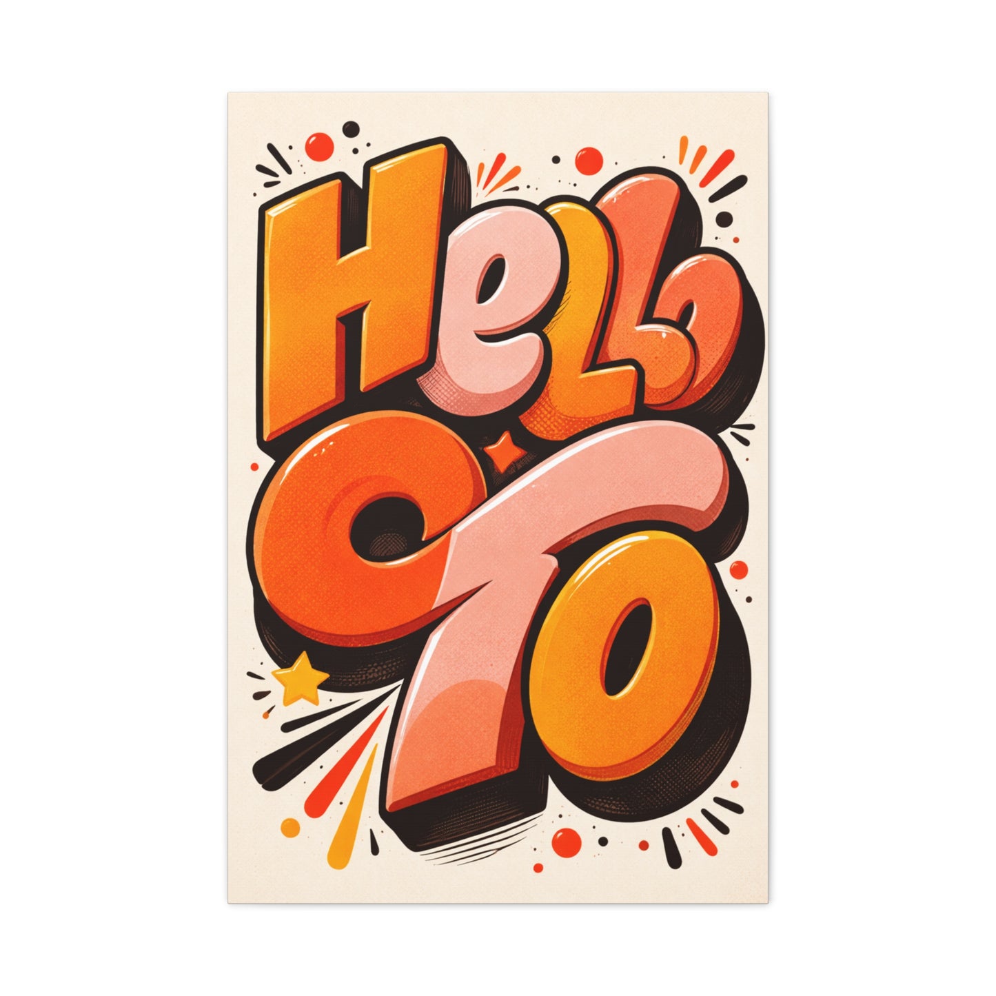 Retro Pop Typography Statement Wall Art & Canvas Print