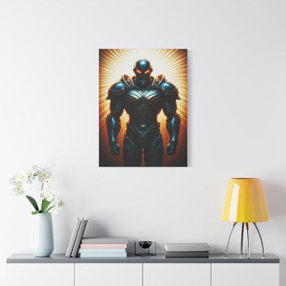 Radiant Cyber Warrior Wall Art & Canvas Print