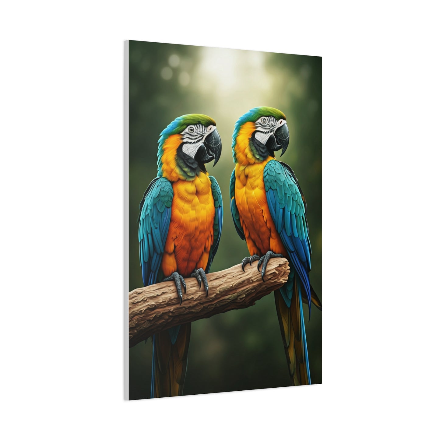 Blue & Gold Macaw Duo Wall Art & Canvas Prints