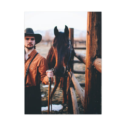 Ranch Fence Cowboy Wall Art & Canvas Print