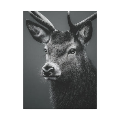 Highland Stag Moonlight Profile Wall Art & Canvas Print