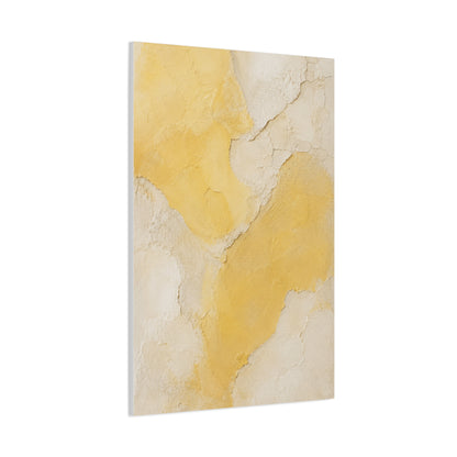 Wabi-Sabi Yellow Plaster Minimal Abstract Wall Art & Canvas Print