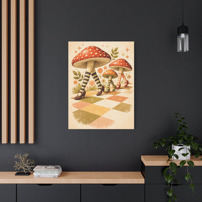 Funny Surreal Mushroom Poster Aesthetic Wall Art & Canvas Print