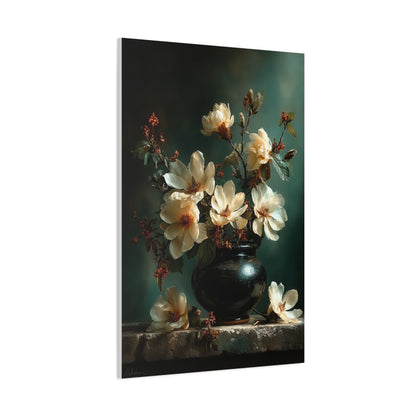 Magnolia Floral Still Life Wall Art & Canvas Print
