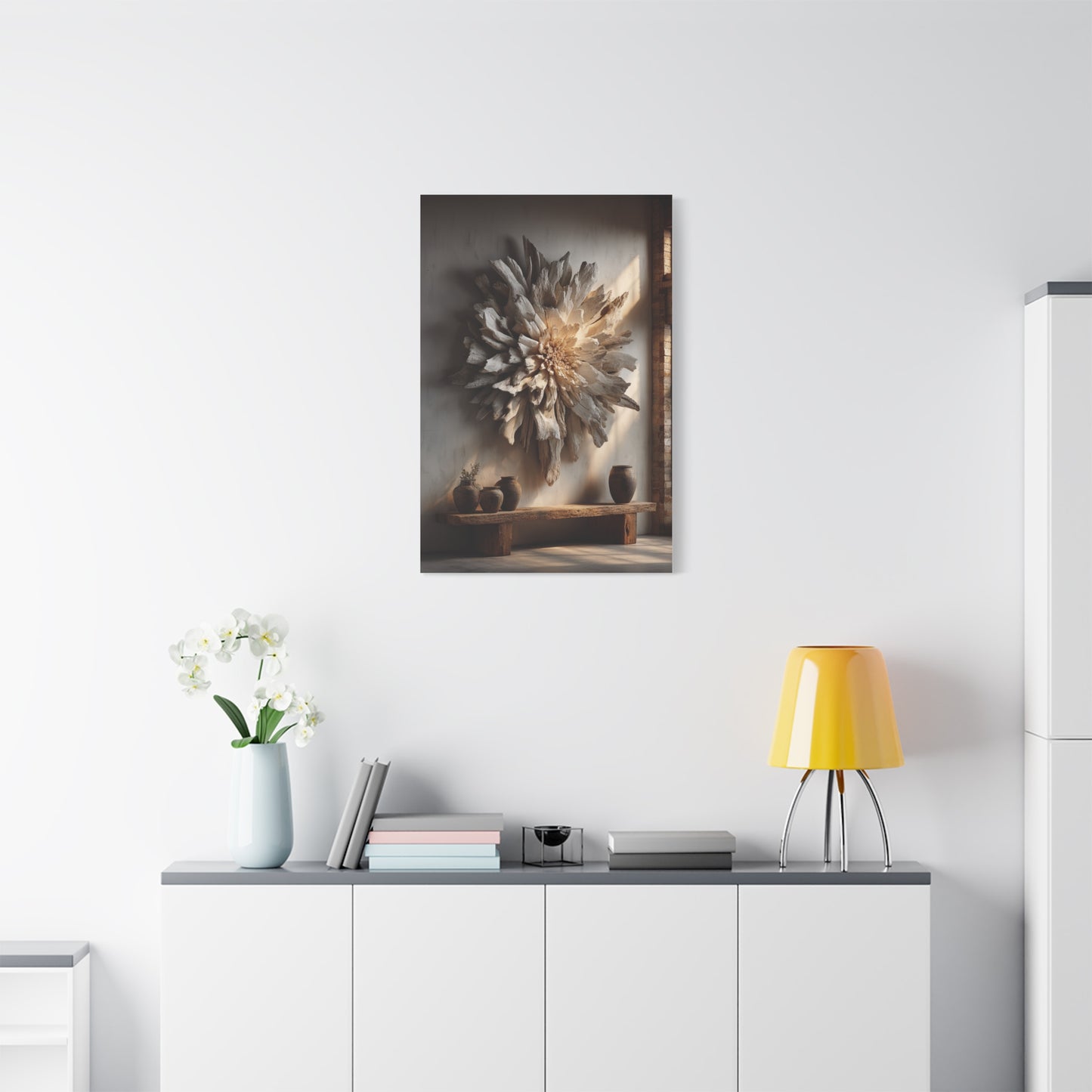 Driftwood Sunburst Wall Sculpture Wall Art & Canvas Print