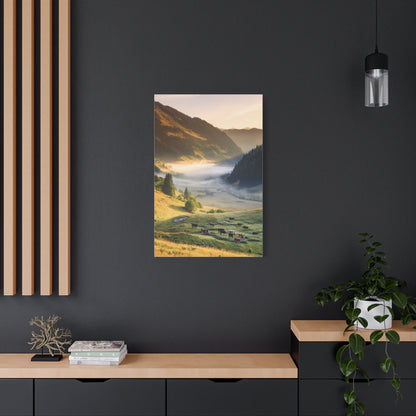 Alpine Valley Morning Pasture Wall Art & Canvas Print