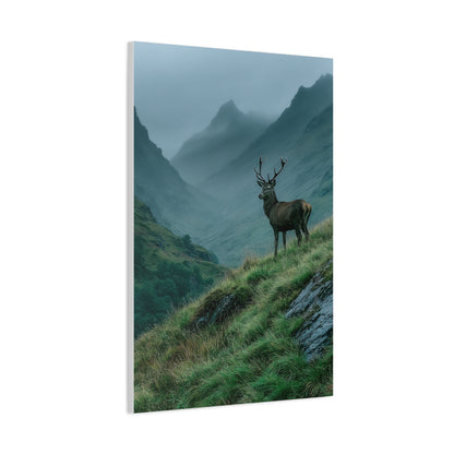 Highland Valley Stag Vista Wall Art & Canvas Print