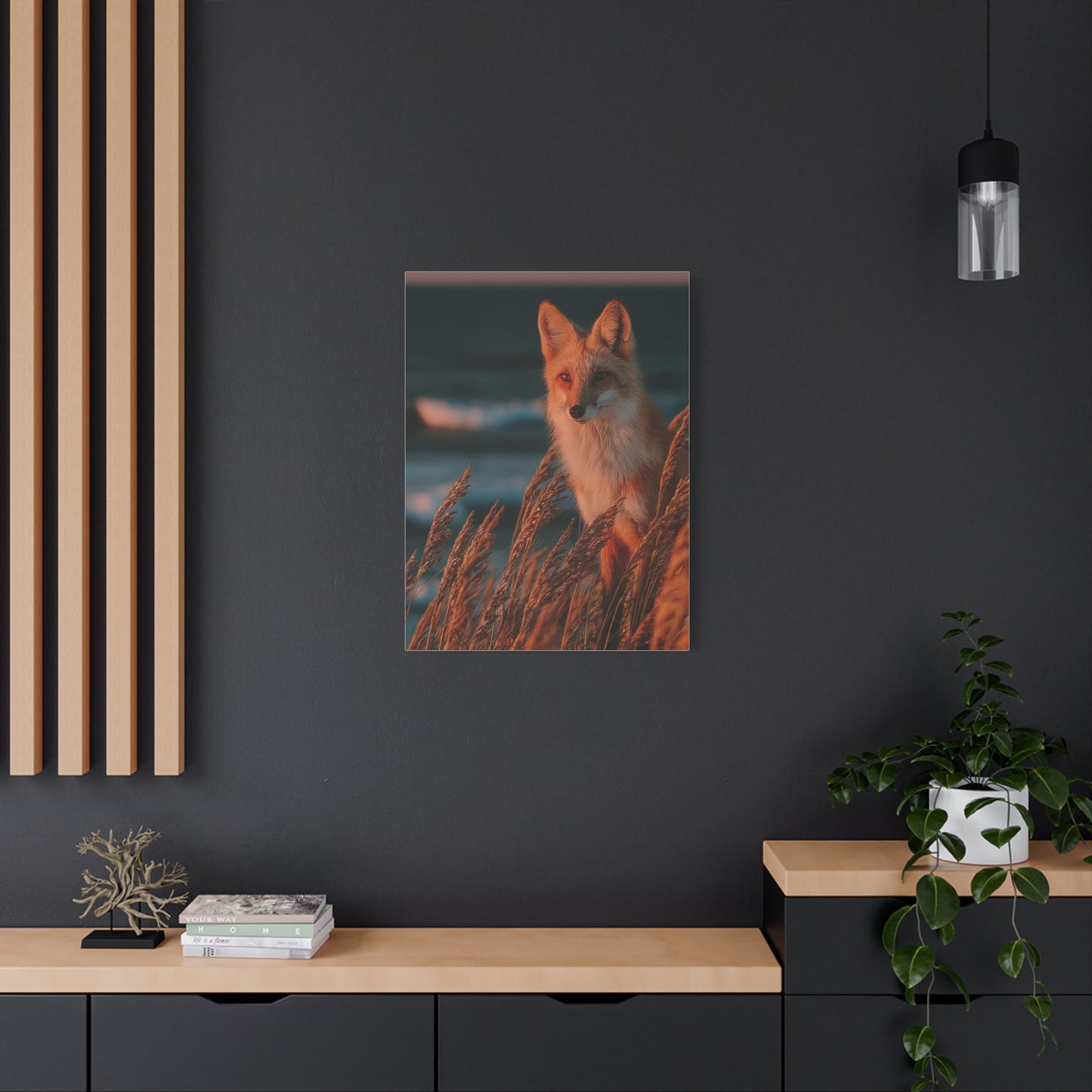 Coastal Dune Fox Golden Hour Wall Art & Canvas Print