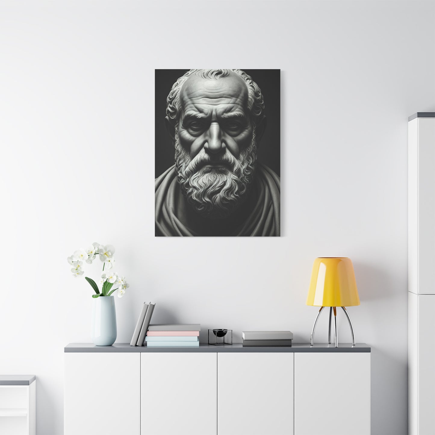 Timeless Wisdom Black & White Elder Portrait Wall Art & Canvas Prints