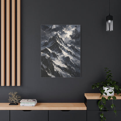 Impasto Oil Alpine Peak Wall Art & Canvas Print