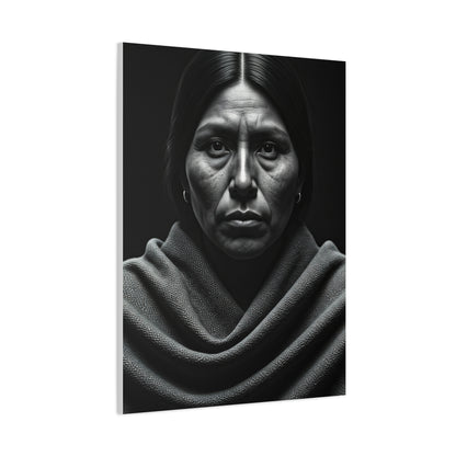 Silent Resilience Black & White Portrait Wall Art & Canvas Prints