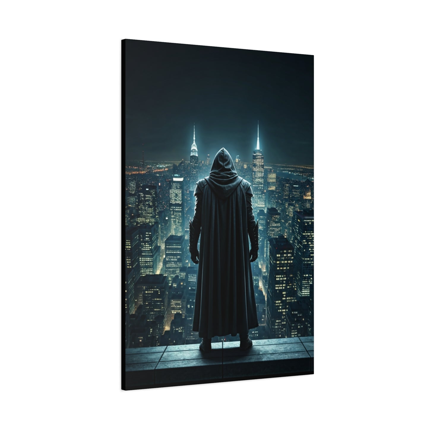 Watcher of the Neon City Wall Art & Canvas Prints
