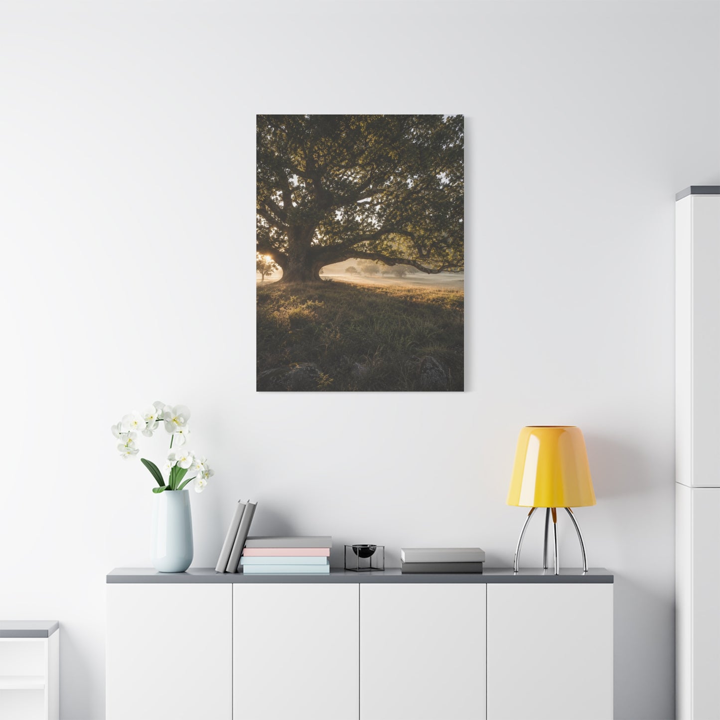 Ancient Oak Golden Dawn Landscape Trees Wall Art & Canvas Print