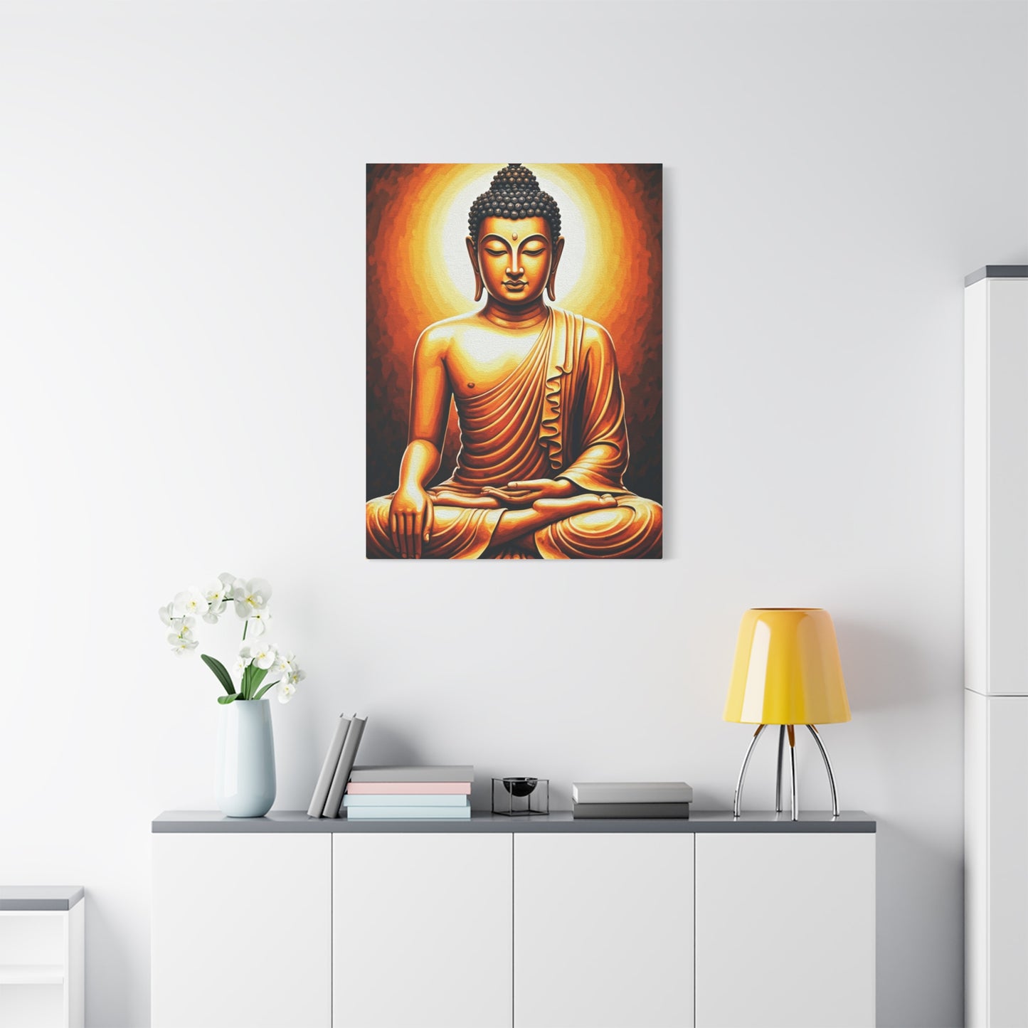 Sacred Enlightenment Buddha Figure Wall Art & Canvas Prints