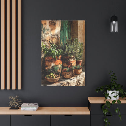 Mediterranean Herb Garden Still Life Wall Art & Canvas Print