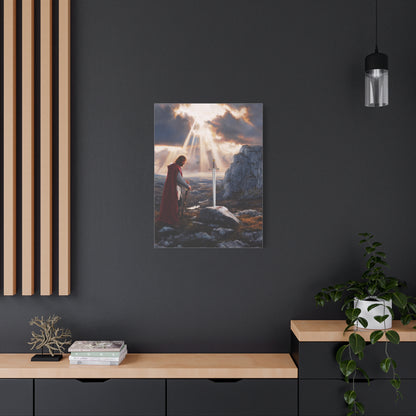 King Arthur and the Sword Excalibur Sacred Moment Wall Art & Canvas Print