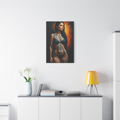 Tattooed Muse Portrait Wall Art & Canvas Print