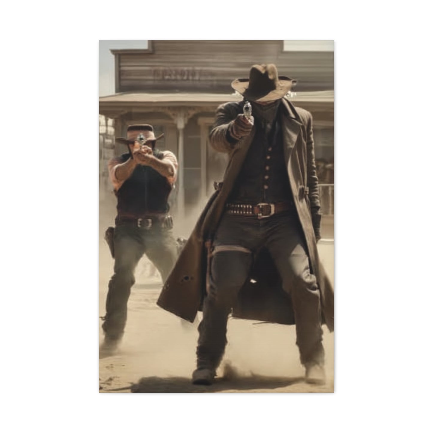 High Noon Gunslinger Showdown Wall Art & Canvas Print