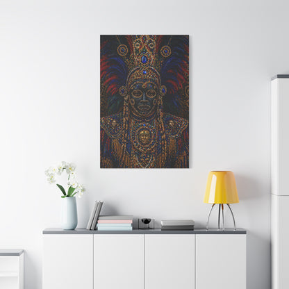 Black Masking Ceremonial Portrait Wall Art & Canvas Print